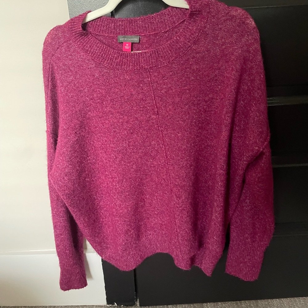 Vince Camuto Fuchsia Crew Neck Sweater